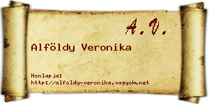 Alföldy Veronika névjegykártya