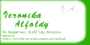 veronika alfoldy business card